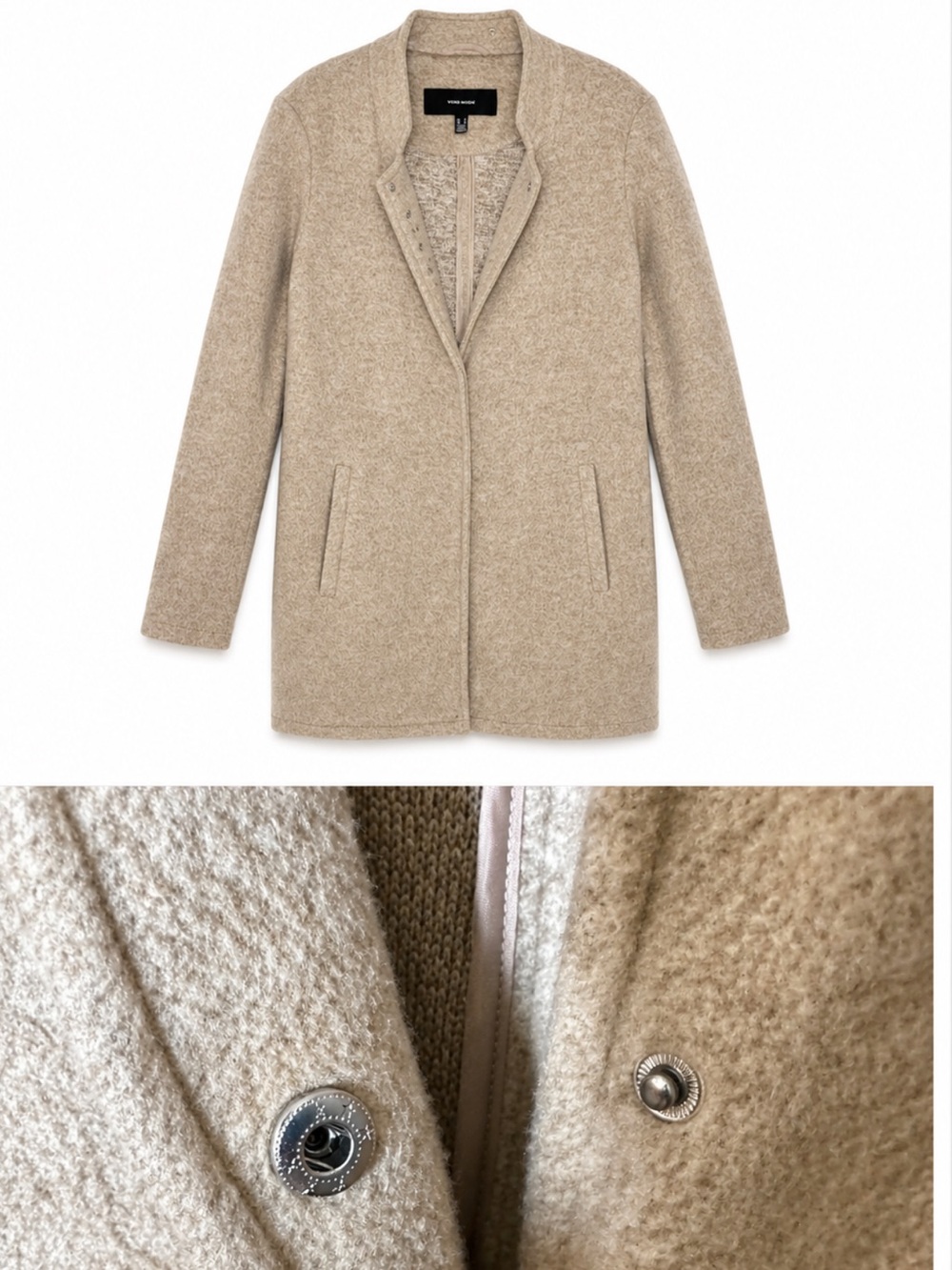 Vero Moda Katrine Brushed Jacket, a versatile outerwear sweater-like texture .